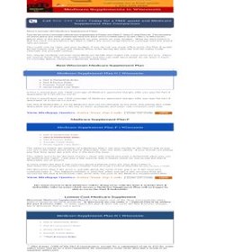 Medicare Supplement Plans Wisconsin: Medicare Supplement Plans Wisconsin